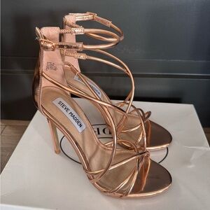 Steve Madden Satire rose gold heels. Size 7. Worn once.